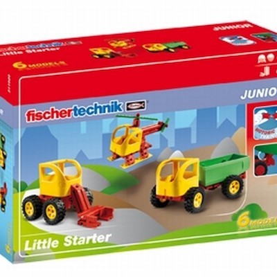 Caixa de brinquedo fischer technik JUNIOR Little Starter com veículos montáveis e idade mínima 5 anos