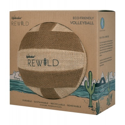 bola de voleibol eco-friendly Waboba REWILD em caixa reciclada com design natural