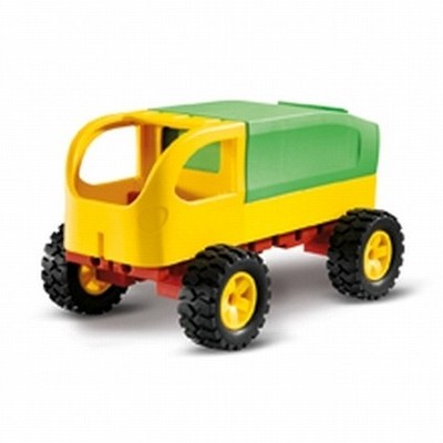 Brinquedo de caminhão agrícola de plástico com cores vivas