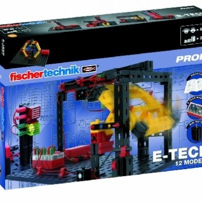 Caixa do brinquedo de construção fischertechnik PROFI E-TECH 12 modelos para 9+ anos