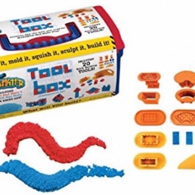 Brinquedo caixa de ferramentas Play-Doh com massa e ferramentas coloridas