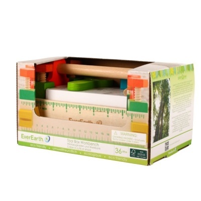 Caixa de brinquedo de madeira EverEarth Tool Box Workbench 2