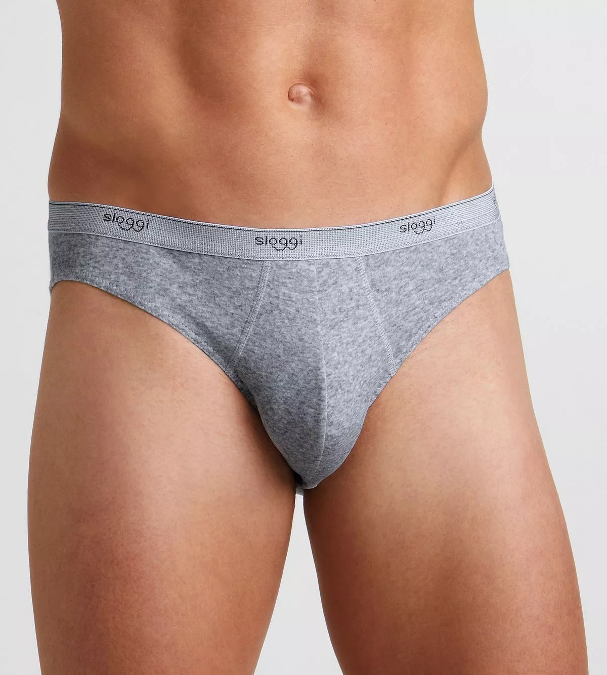 Cuecas masculinas cinzentas com cós elástico 'sloggi'