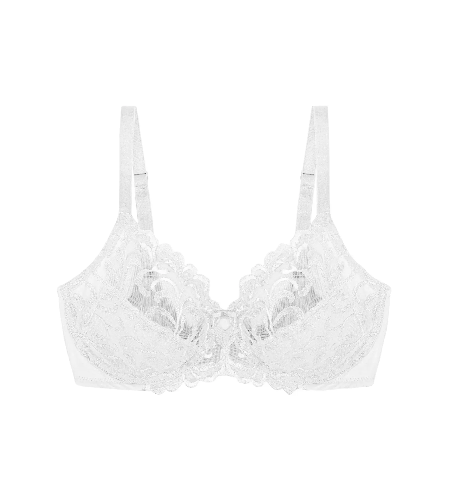 Soutien branco em renda com alças ajustáveis