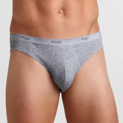 Cuecas masculinas cinzentas com cós elástico 'sloggi'