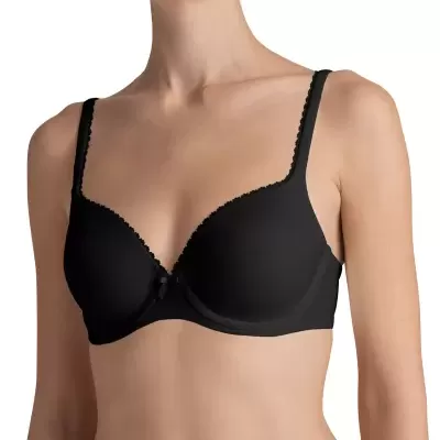 Sujetador preto feminino com aro e alças finas