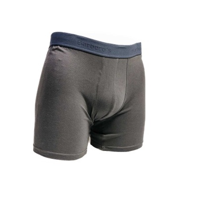 Cuecas boxers cinzentas com cintura azul escura