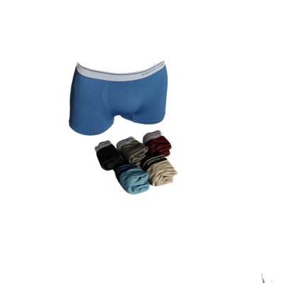 Cuecas boxer masculinas coloridas com cós elástico branco