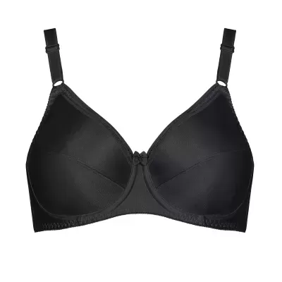 Soutien preto com alças ajustáveis e tecido liso
