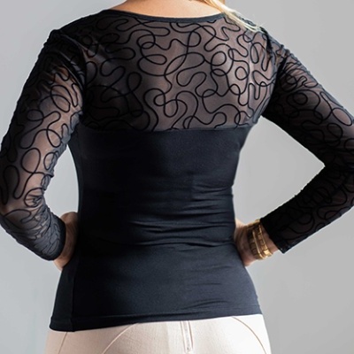 Camisola&#x20;com&#x20;manga&#x20;rendada&#x20;em&#x20;tule&#x20;sweet&#x20;lady&#x20;83-88