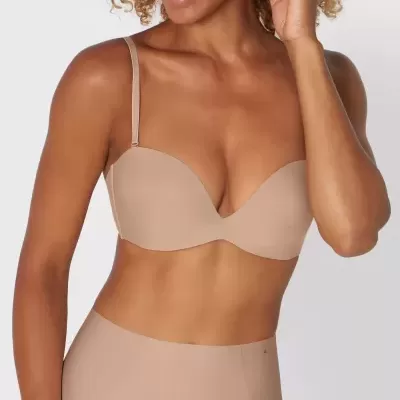 Conjunto lingerie bege com soutien e cueca de cintura alta