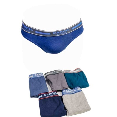 Conjunto de cuecas masculinas com faixa elástica CARCIL em várias cores