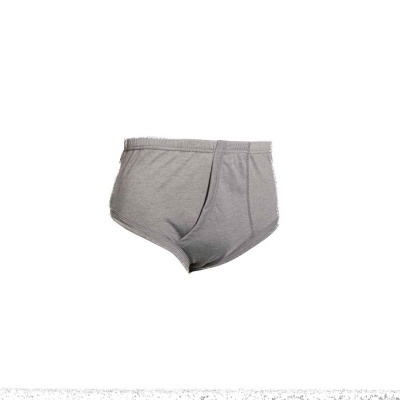 Cuecas masculinas cinza em fundo branco