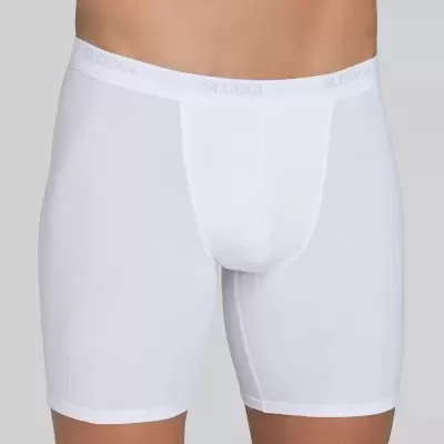 Cuecas boxer masculinas brancas com cintura elástica SLOGGI