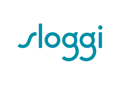 Logótipo azul da marca sloggi em fundo branco