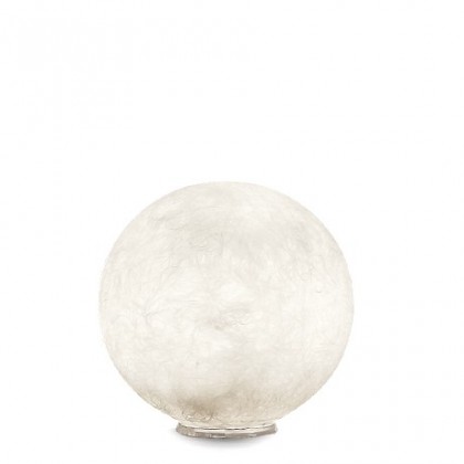 T.MOON Abajur esférico branco com textura fofa e base transparente
