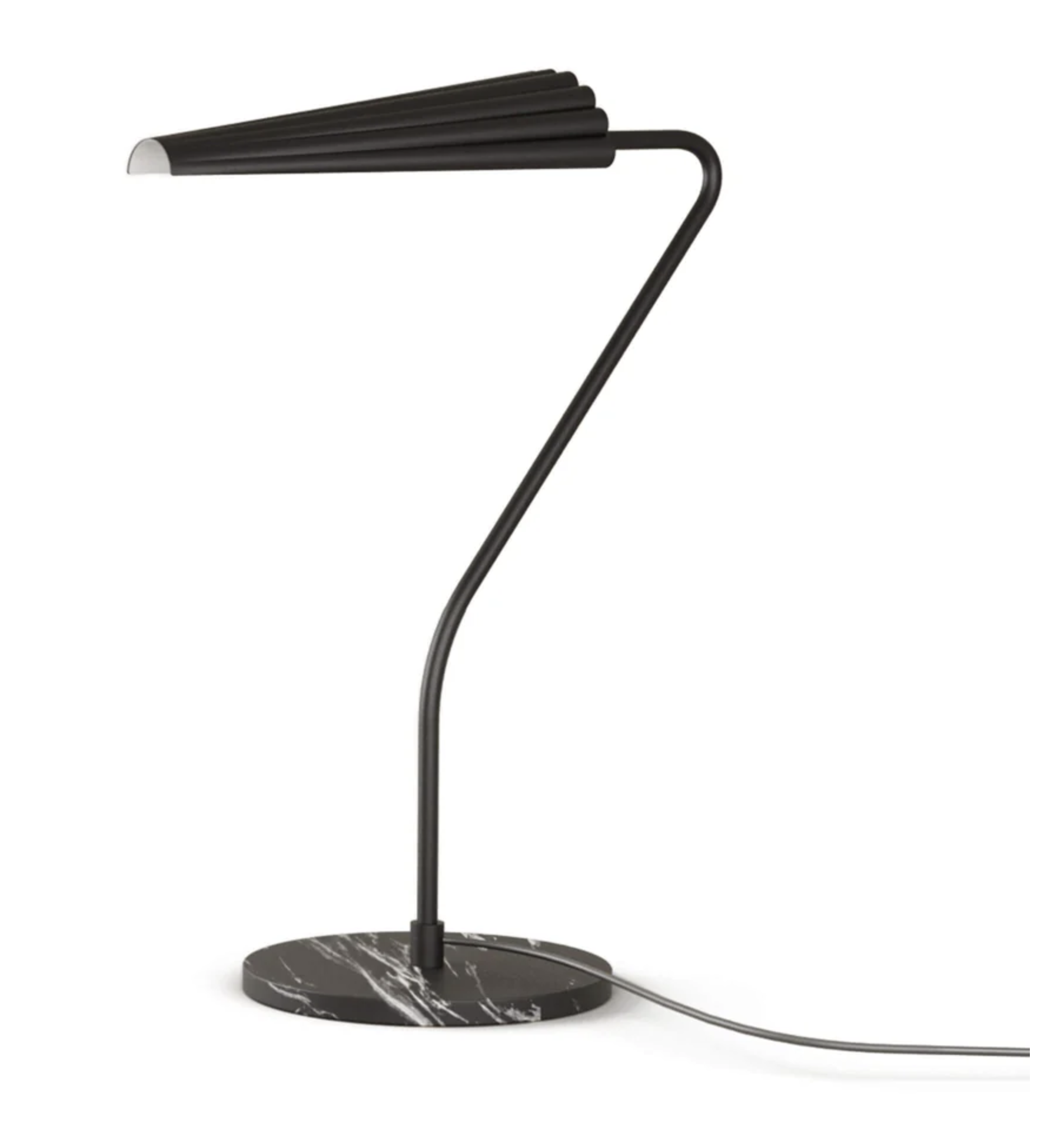 BION mesa Candeeiro de mesa preto com base em mármore e design moderno