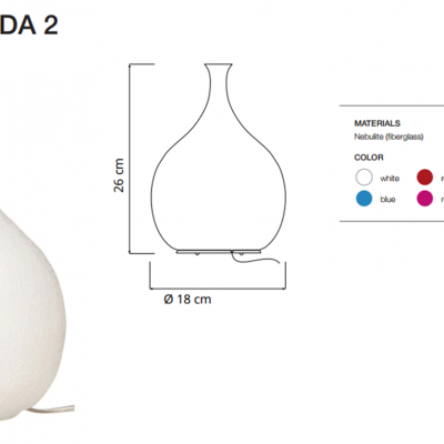 Vaso branco LUCE LIQUIDA 2 com medidas 26 cm de altura e 18 cm de largura, feito de Natursis (Bonglass).
