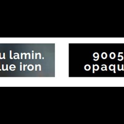 Etiquetas com texto em fundo preto