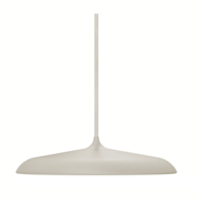 Candeeiro pendente circular branco com cordão de suspensão