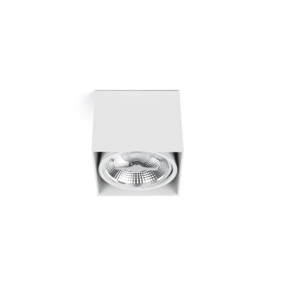 Luminária de teto branca cúbica com luz embutida