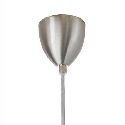 Candeeiro de tecto metálico prateado