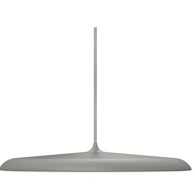 Candeeiro suspenso cinza prateado com cabo texturizado