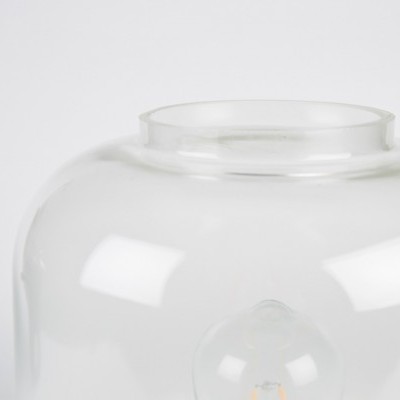 Parte superior de candeeiro de vidro transparente