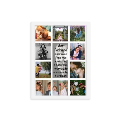 Colagem de fotos familiares com texto central em português