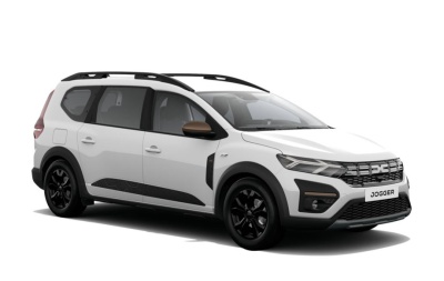 Dacia Jogger branco com detalhes pretos e espelhos castanhos