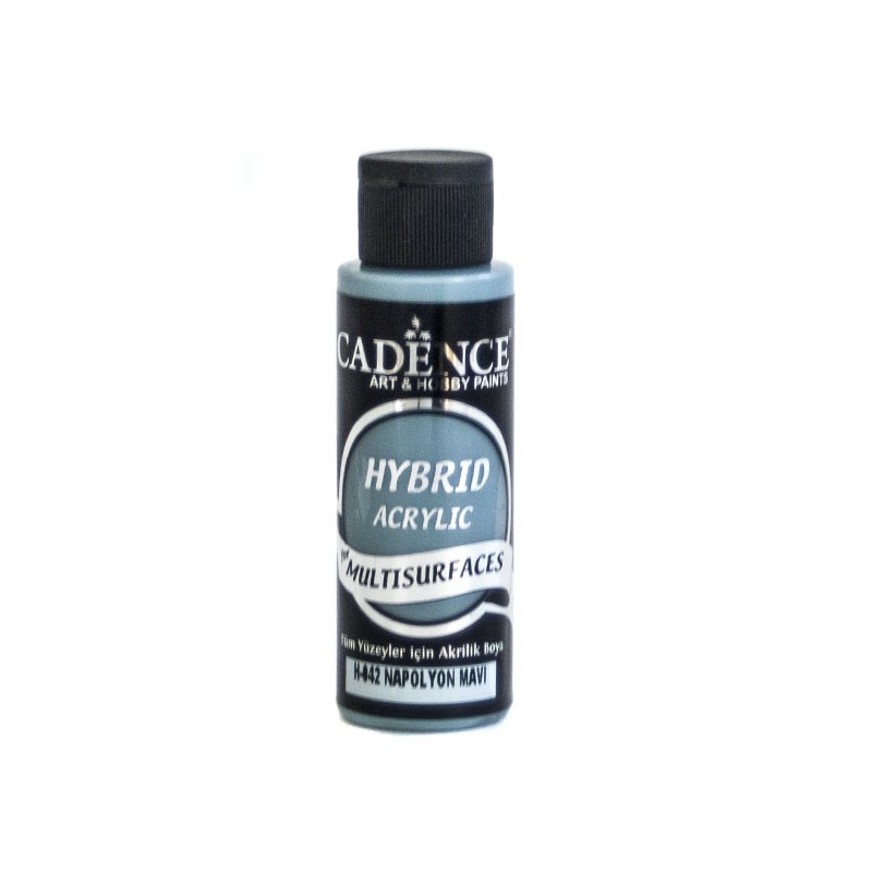 Cadence Hibrida 70ml AZUL NAPOLEÓN H042 Frasco de tinta acrílica Cadence Hybrid azul com tampa preta
