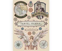 Cartaz decorativo vintage com tema de viagem e aventura