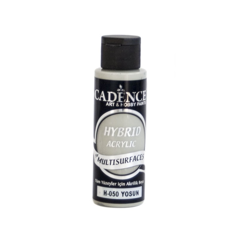 CADENCE HIBRIDA 70ML Musgo H050 Frasco de tinta acrílica Cadence Hybrid preto, branco e cinza