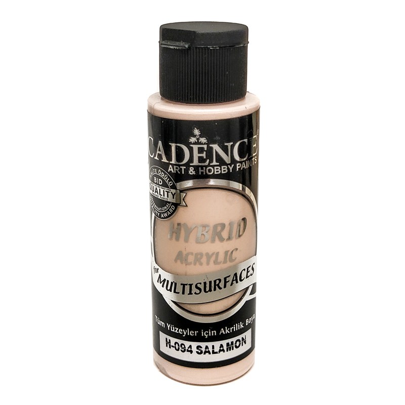 CADENCE HIBRIDA 70ML Salmão H094 Frasco de tinta acrílica Cadence Hybrid cor salmão para múltiplas superfícies