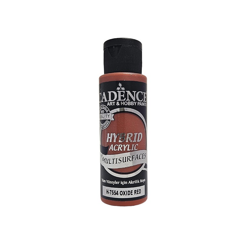CADENCE HIBRIDA 70ML H7554 Oxide reed Frasco de tinta acrílica Cadence Hybrid Acrylic Multisurfaces Oxide Red