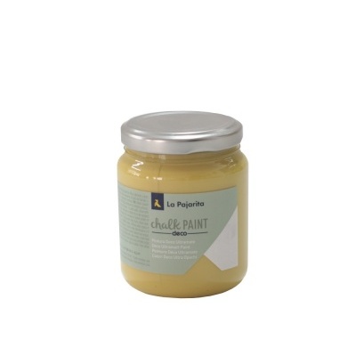 Frasco de tinta chalk paint amarelo da marca La Pajarita