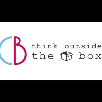 Logótipo CB com texto e desenho de caixa