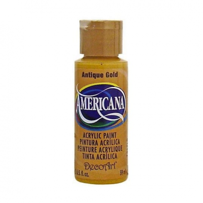 Frasco de tinta acrílica Americana cor Antique Gold