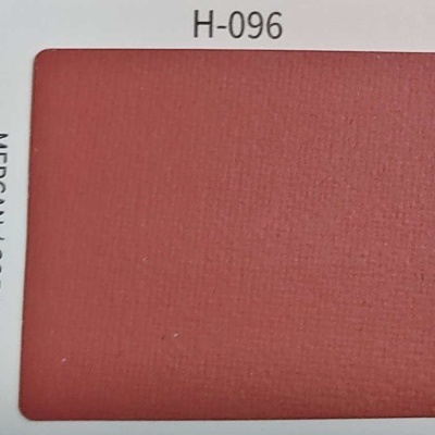 Amostra de tecido coral com texto MERCAN / CORAL e código H-096