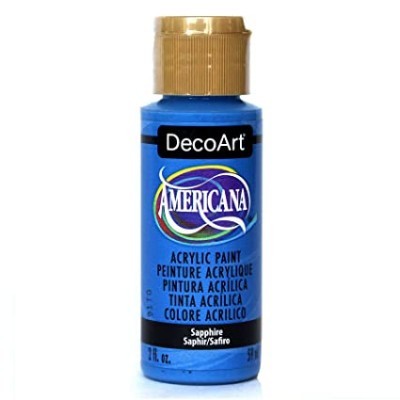 Frasco de tinta acrílica azul safira DecoArt Americana