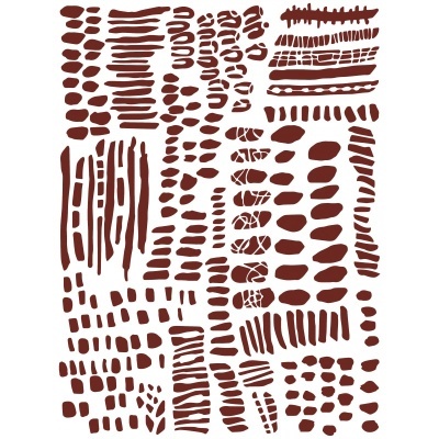 Padrões abstratos castanhos sobre fundo branco