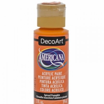 Frasco de tinta acrílica laranja DecoArt Americana Spiced Pumpkin