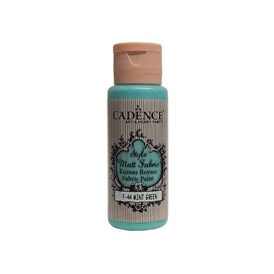 Tinta para tecido CADENCE verde menta com tampa rosa