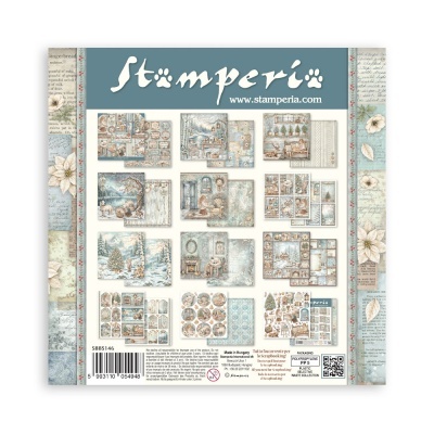 Folhas decorativas de papel para scrapbooking com temas de inverno e Natal
