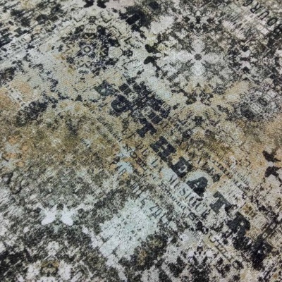 Tapete com padrão abstrato em tons de cinza, bege e preto