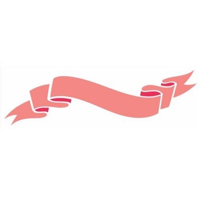 Faixa decorativa cor-de-rosa em fundo branco