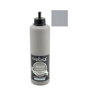 Frasco de tinta acrílica cinza CADENCE com tampa preta e rótulo