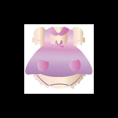 Vestido rosa e lilás para bebé com laço e bolsos frontais