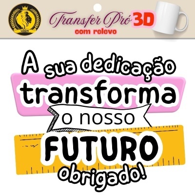 Texto colorido motivacional em português com fundo branco e régua amarela