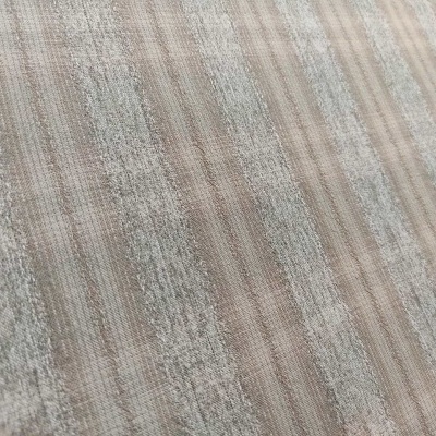 tecido listrado bege e cinza com textura visível